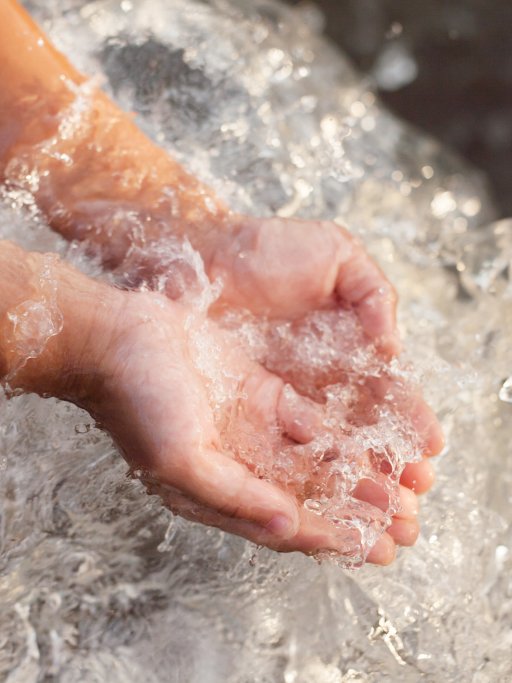 Water and hands