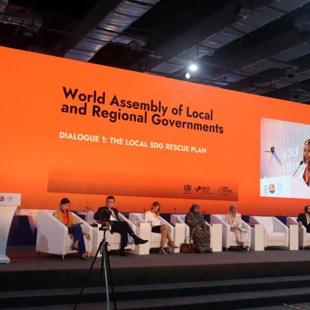 Dr. Rose Kaggwa, GWOPA Assembly Chair at the World Assembly of Local and Regional Governments