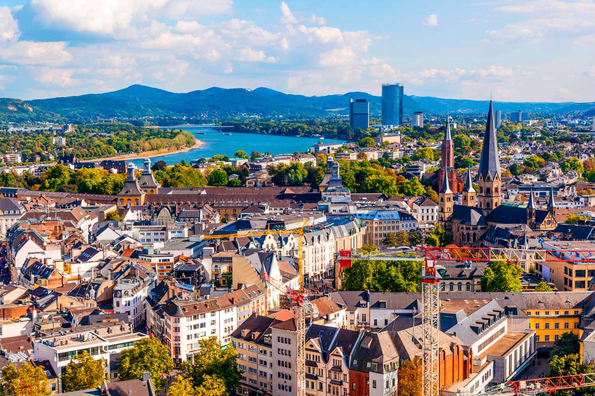 Aerial view of Bonn, Germany